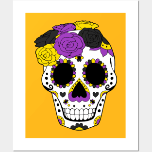 NonBinary | NB Pride - SugarSkulls Dia de los Muertos Posters and Art